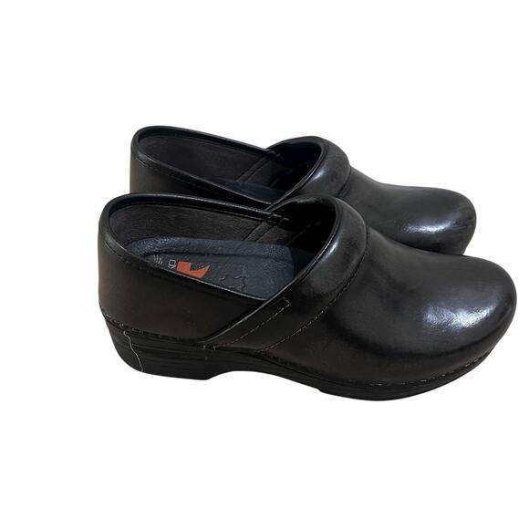 Dansko Shoes Womens Size 37 Black XP Leather Clogs Slip On Professional Work - Picture 4 of 11